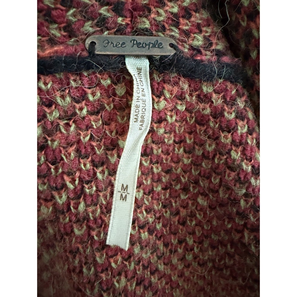 Free People Flower Power Boho Cardigan Sweater Women's Size Medium - Picture 12 of 13